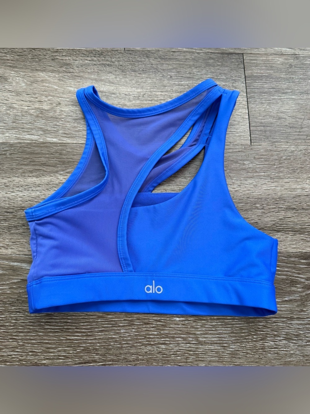 FINAL SALE Alo Yoga Airlift Crescent Sports Bra Royal Blue - Picture 6 of 7